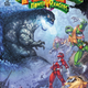 Full cover art of Godzilla Vs. the Mighty Morphin Power Rangers #1 by Freddie Williams II.